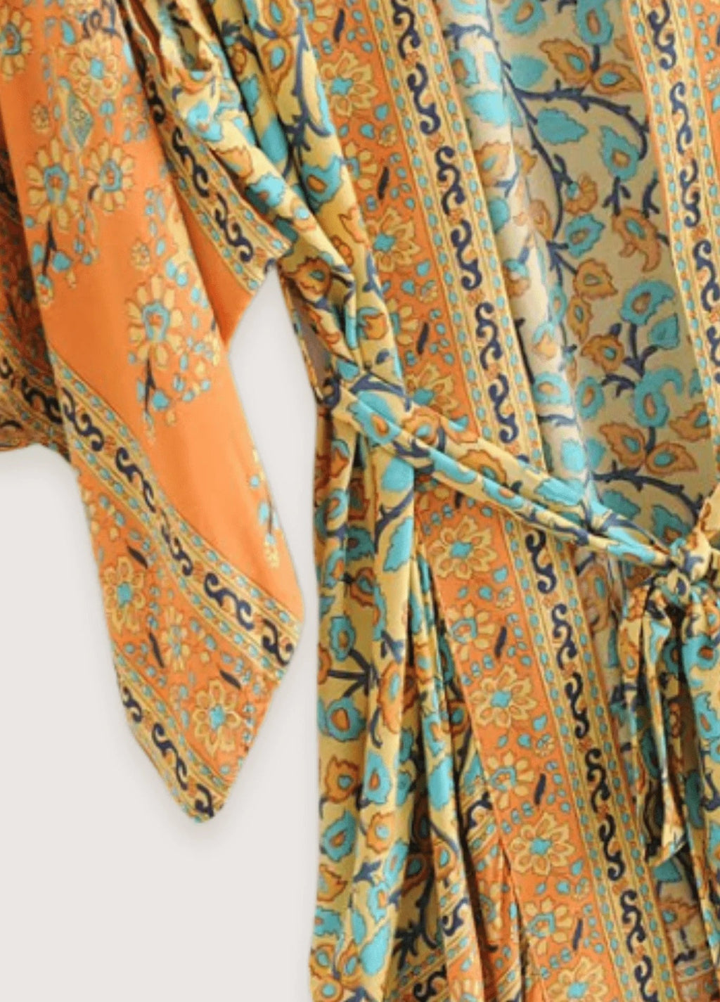 Kimono Femme Orange | Élégant Vêtement Japonais Traditionnel 2