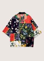 Kimono Femme Patchwork Floral | Élégant et Confortable Manches Trois-Quarts 0