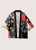 Kimono Femme Patchwork Floral | Élégant et Confortable Manches Trois-Quarts 1