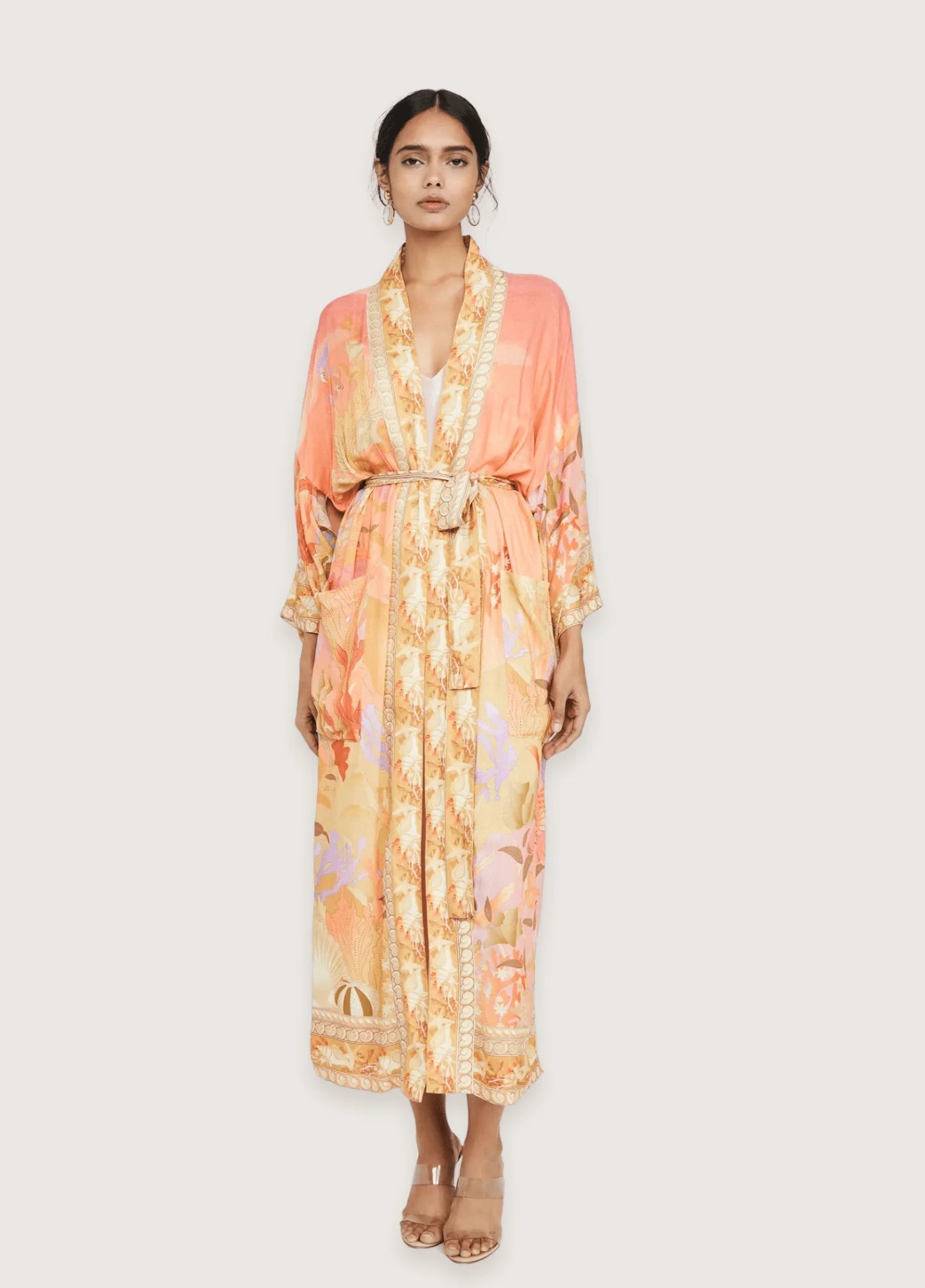 Kimono Femme Polyester Long | Élégant et Coloré Vêtement d'Été 2