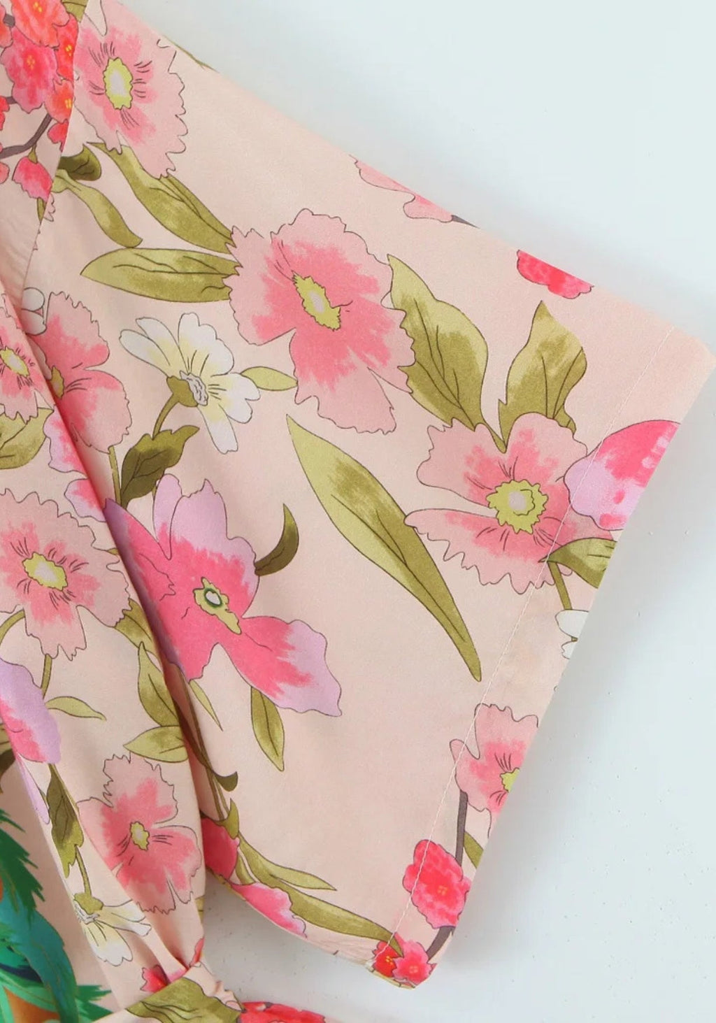 Kimono Femme Rayonne Long | Élégant Motif Floral Coloré Pour Été 2