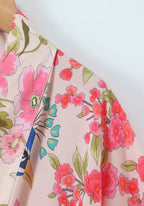 Kimono Femme Rayonne Long | Élégant Motif Floral Coloré Pour Été 3
