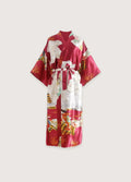 Kimono Femme Rouge en Coton | Élégant Long Kimono Japonais Chic 0