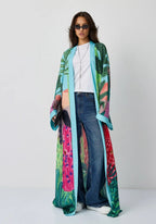 Kimono Femme Tropical Long | Élégant Léger Kimono Plage Été 2