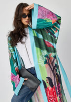 Kimono Femme Tropical Long | Élégant Léger Kimono Plage Été 3