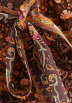 Kimono Femme Viscose Court | Élégant Boho à Imprimé Floral et Baroque 4