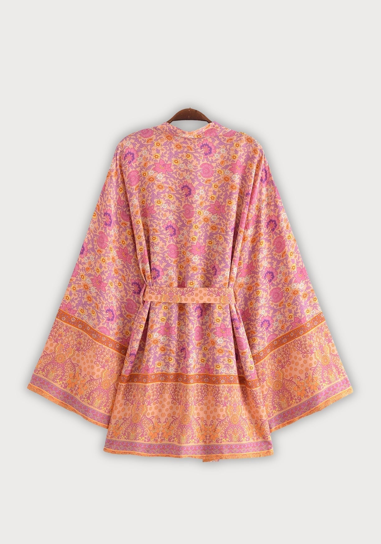 Kimono Femme Viscose Court | Élégant Imprimé Floral Bohème 1