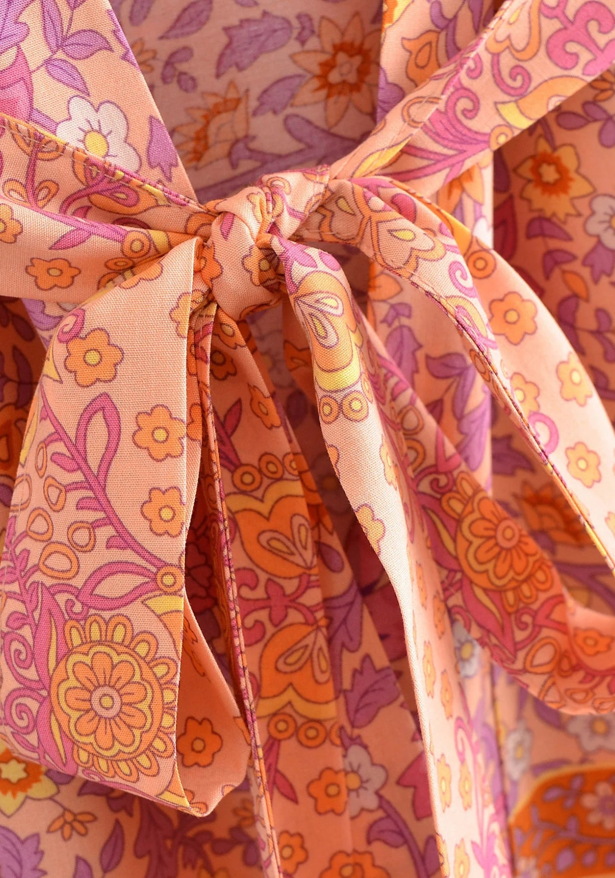 Kimono Femme Viscose Court | Élégant Imprimé Floral Bohème 2