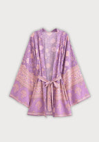 Kimono Femme Viscose Court | Élégant Imprimé Floral Léger pour Été 0