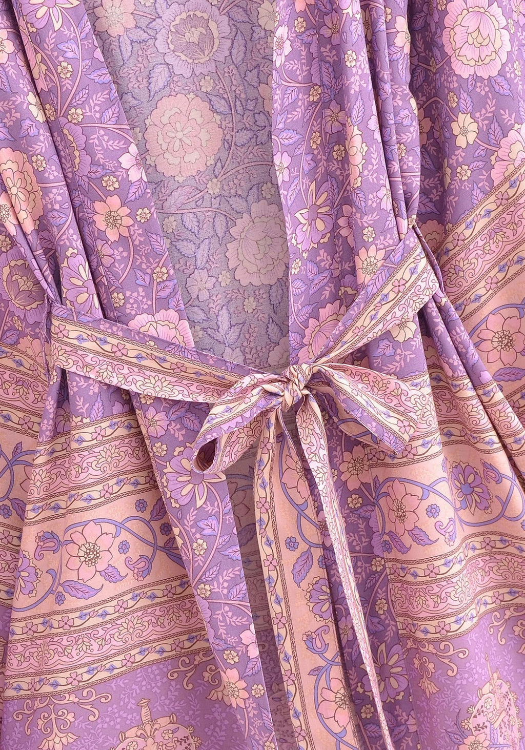 Kimono Femme Viscose Court | Élégant Imprimé Floral Léger pour Été 2