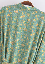 Kimono Femme Viscose Court | Élégant Imprimé Floral d'Été pour Plage 3