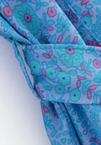 Kimono Femme Viscose Court | Élégant Imprimé Floral et Paons pour Été 3