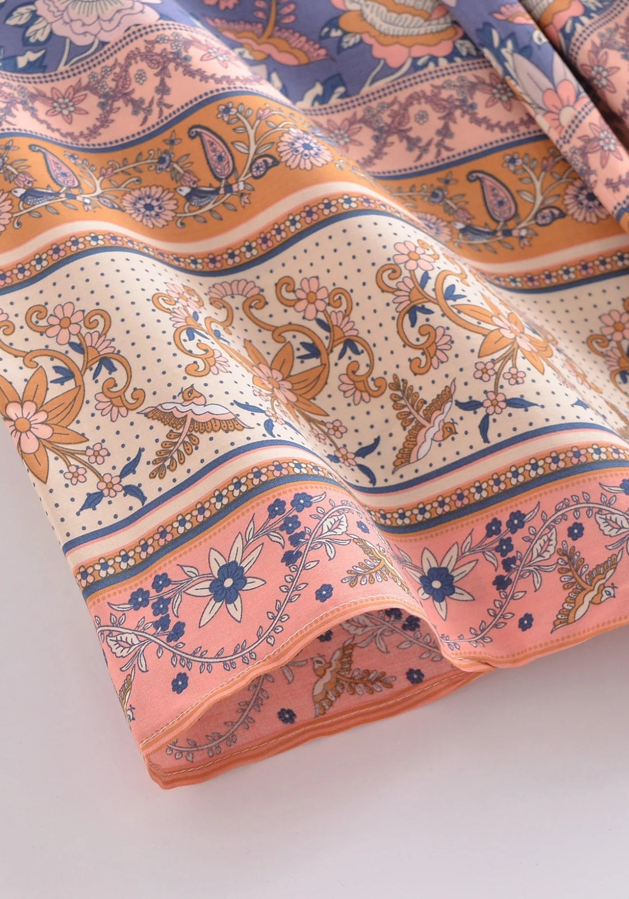 Kimono Femme Viscose Court | Élégant Motif Floral Bohème d'Été 4