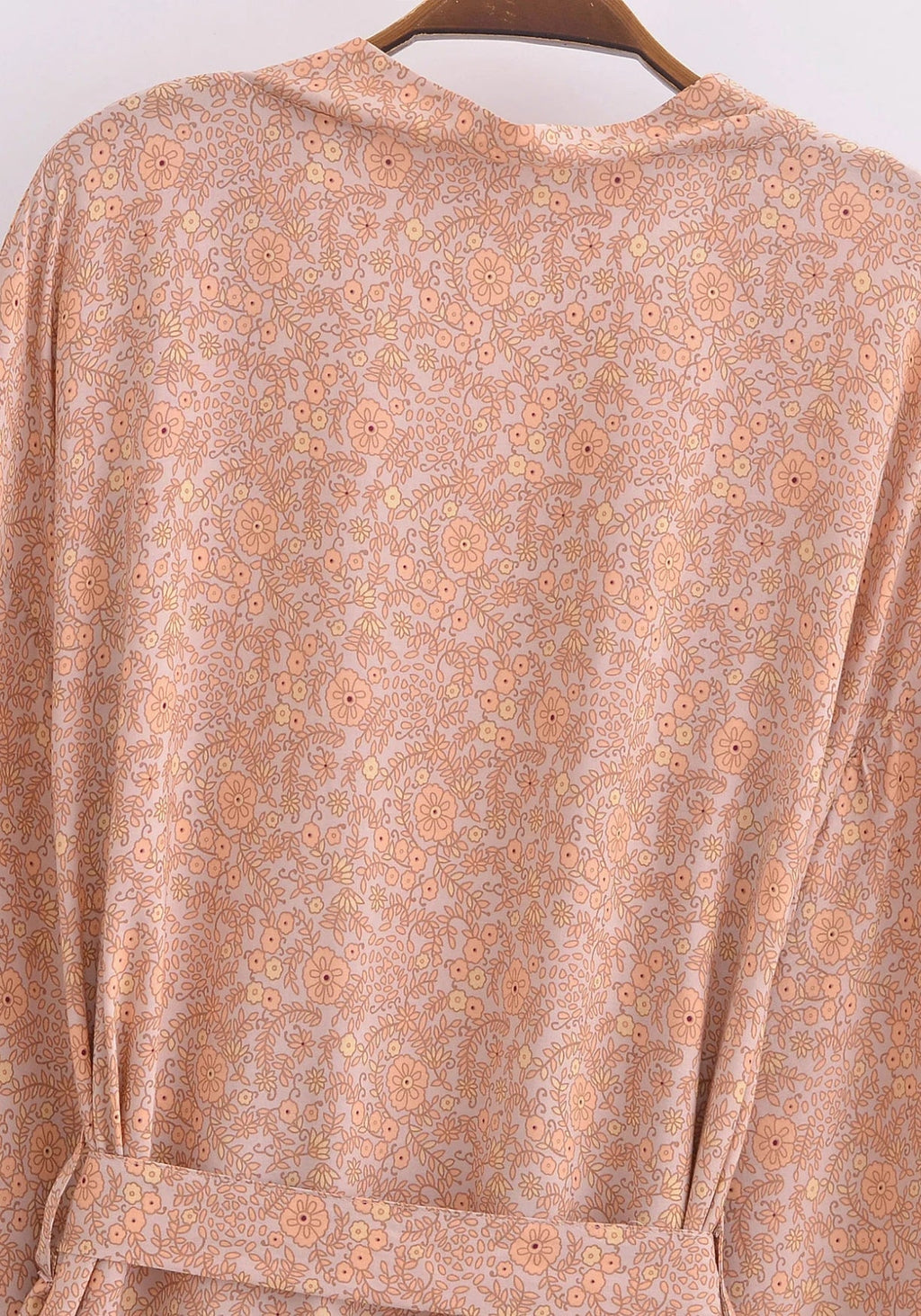 Kimono Femme Viscose Court | Élégant Motif Floral Paon pour Été 2
