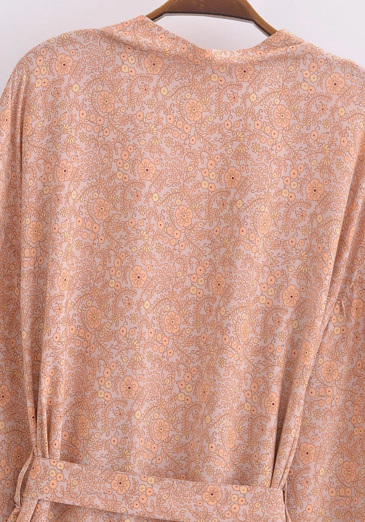 Kimono Femme Viscose Court | Élégant Motif Floral Paon pour Été 2