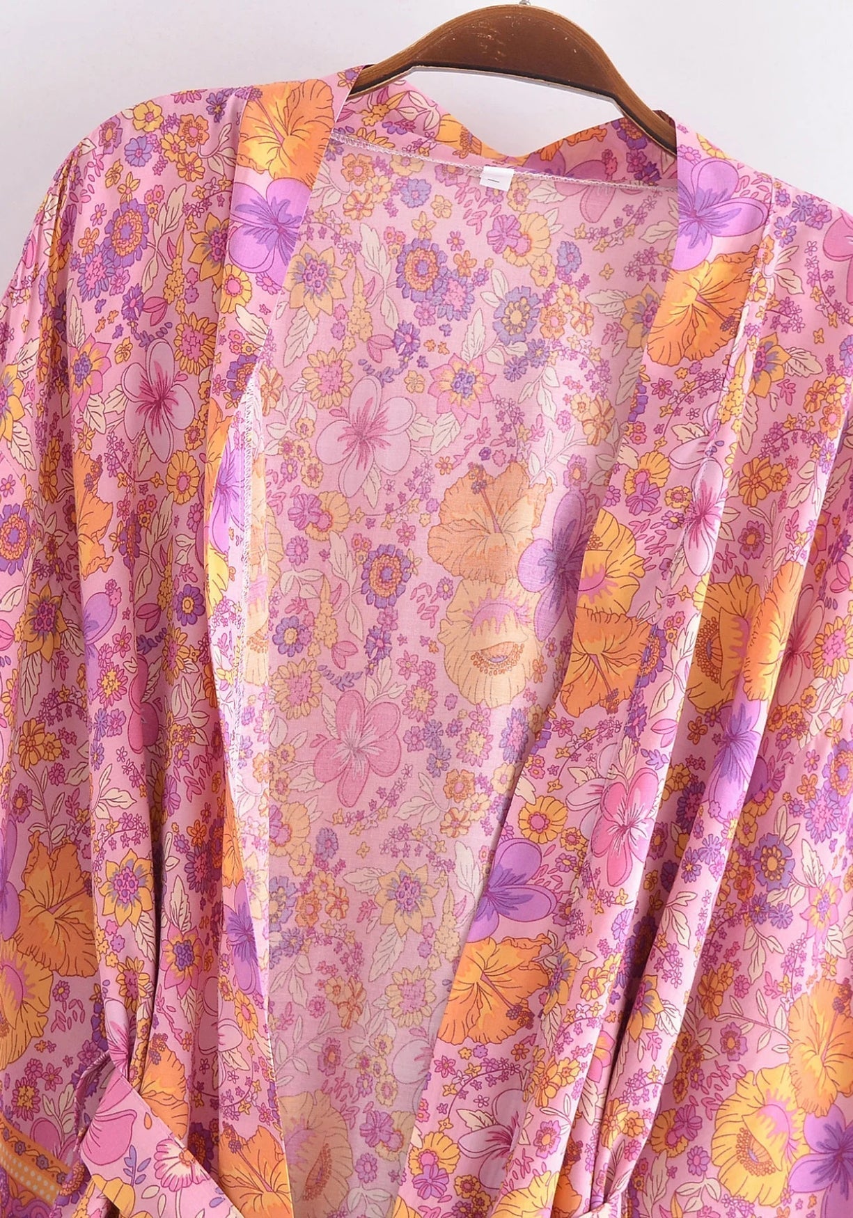 Kimono Femme Viscose Floral Court | Chic Bohème Été Coloré 2