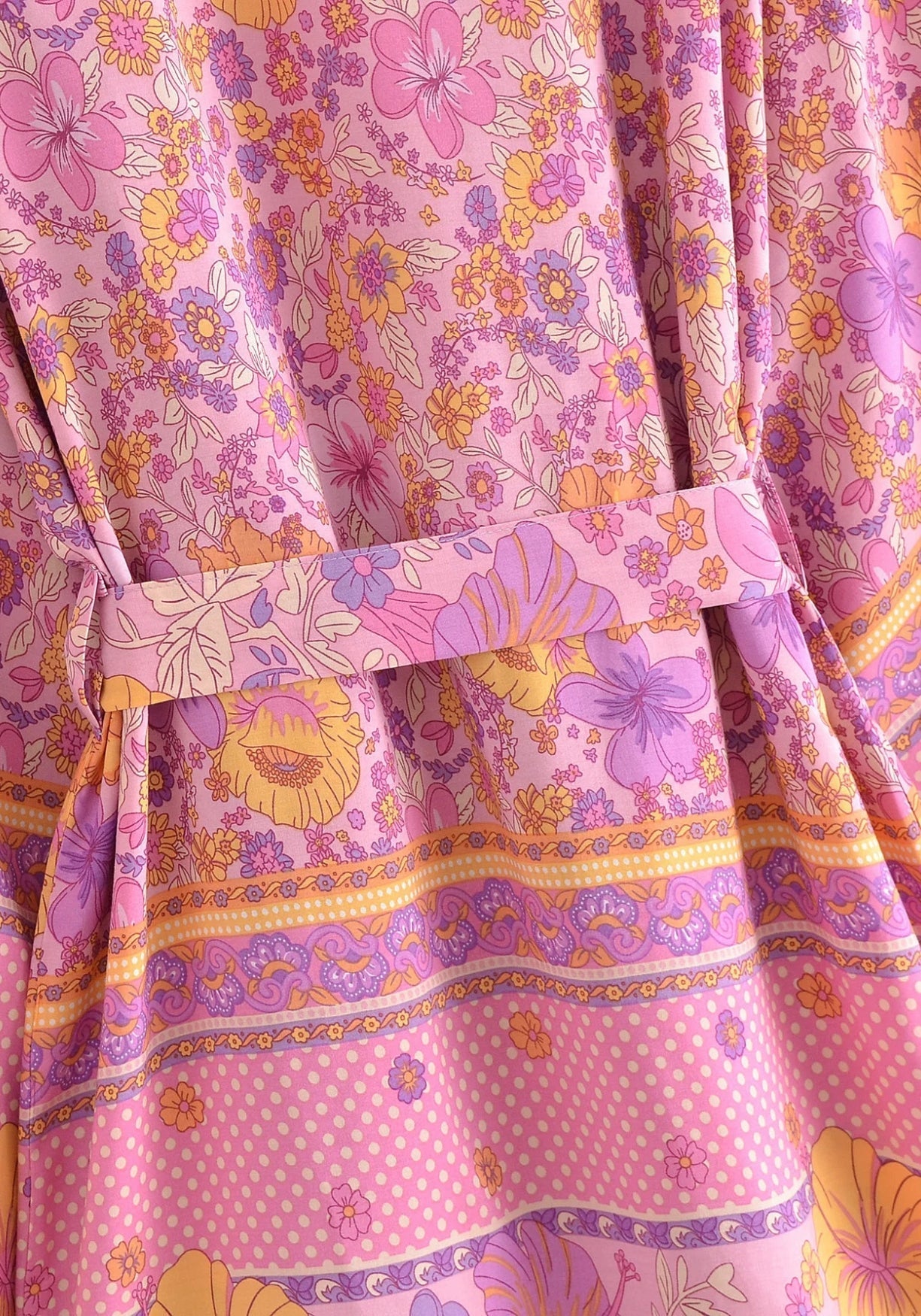 Kimono Femme Viscose Floral Court | Chic Bohème Été Coloré 3