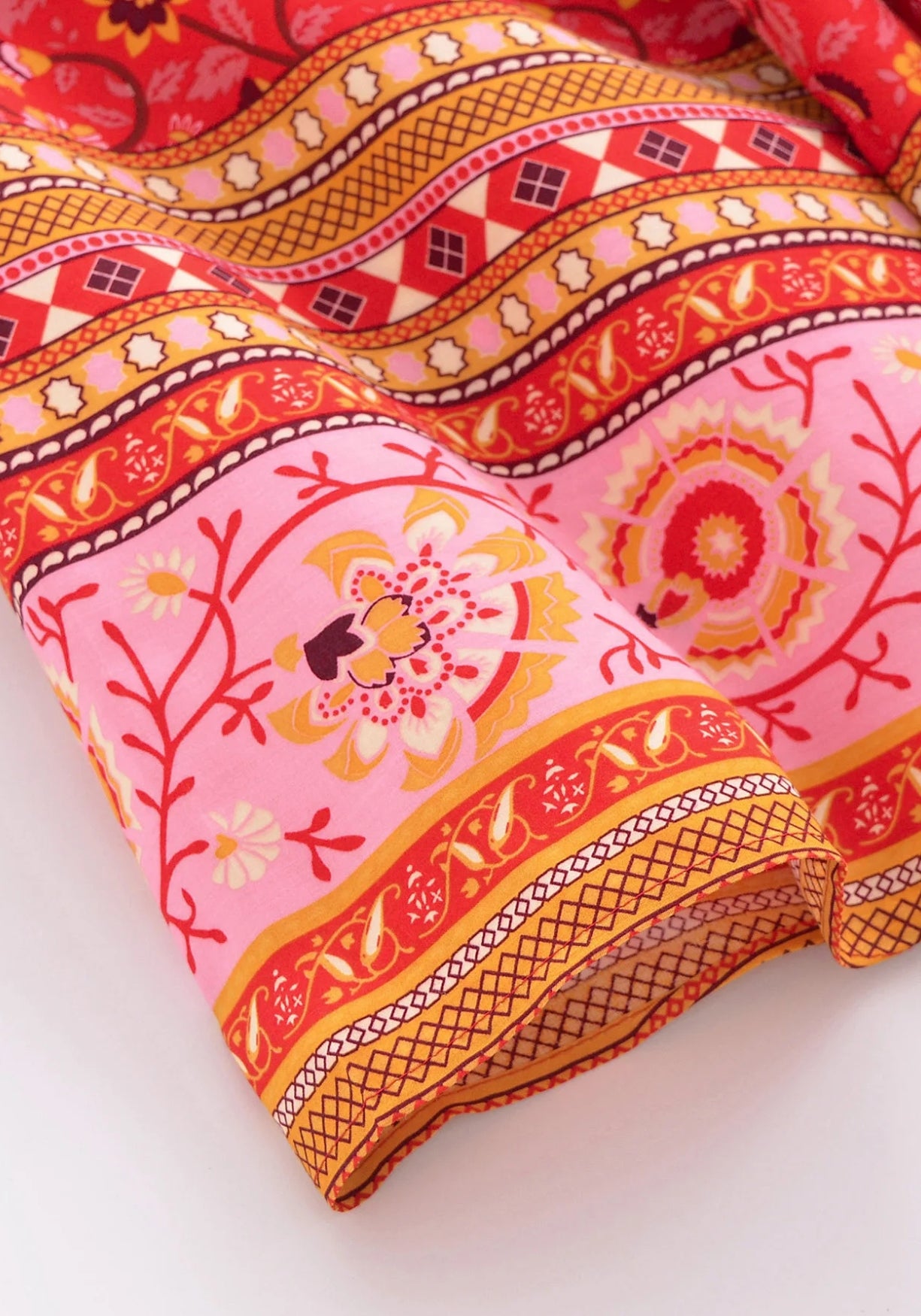 Kimono Femme Viscose Floral Rouge | Court Élégant Été Détente 2