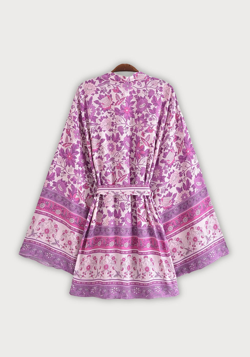 Kimono Femme Viscose Floral | Élégant Court Été Bohème 1