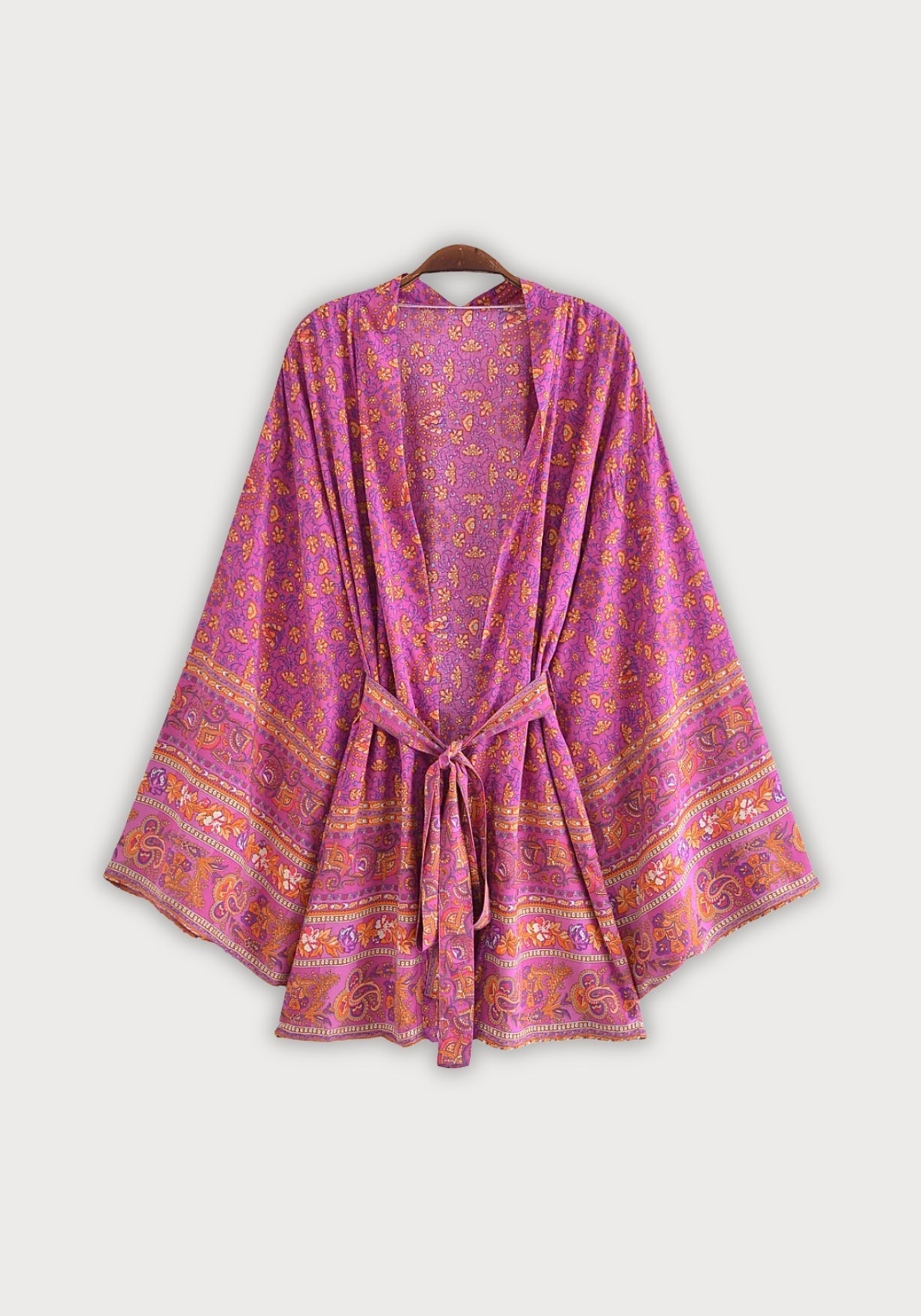 Kimono Femme Viscose Imprimé Floral | Élégant Kimono de Plage Court Été 0