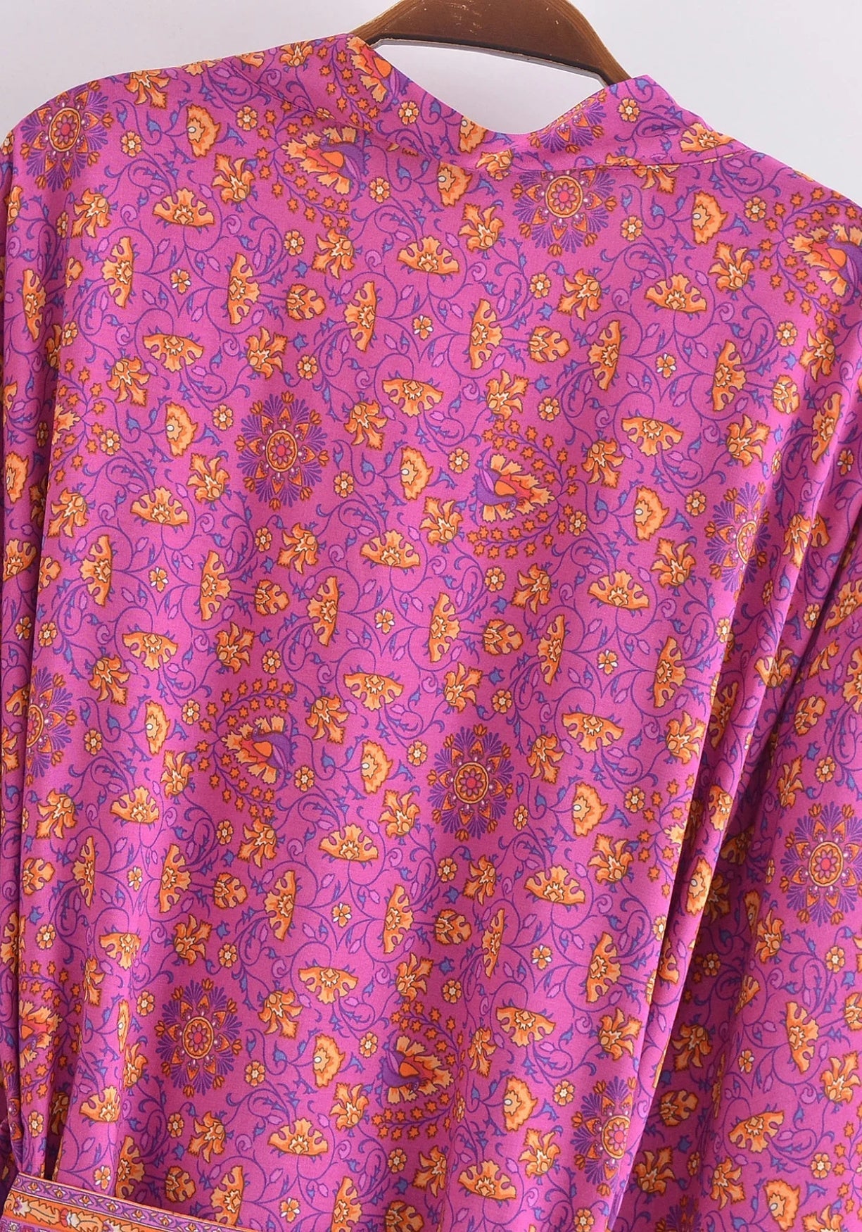 Kimono Femme Viscose Imprimé Floral | Élégant Kimono de Plage Court Été 3