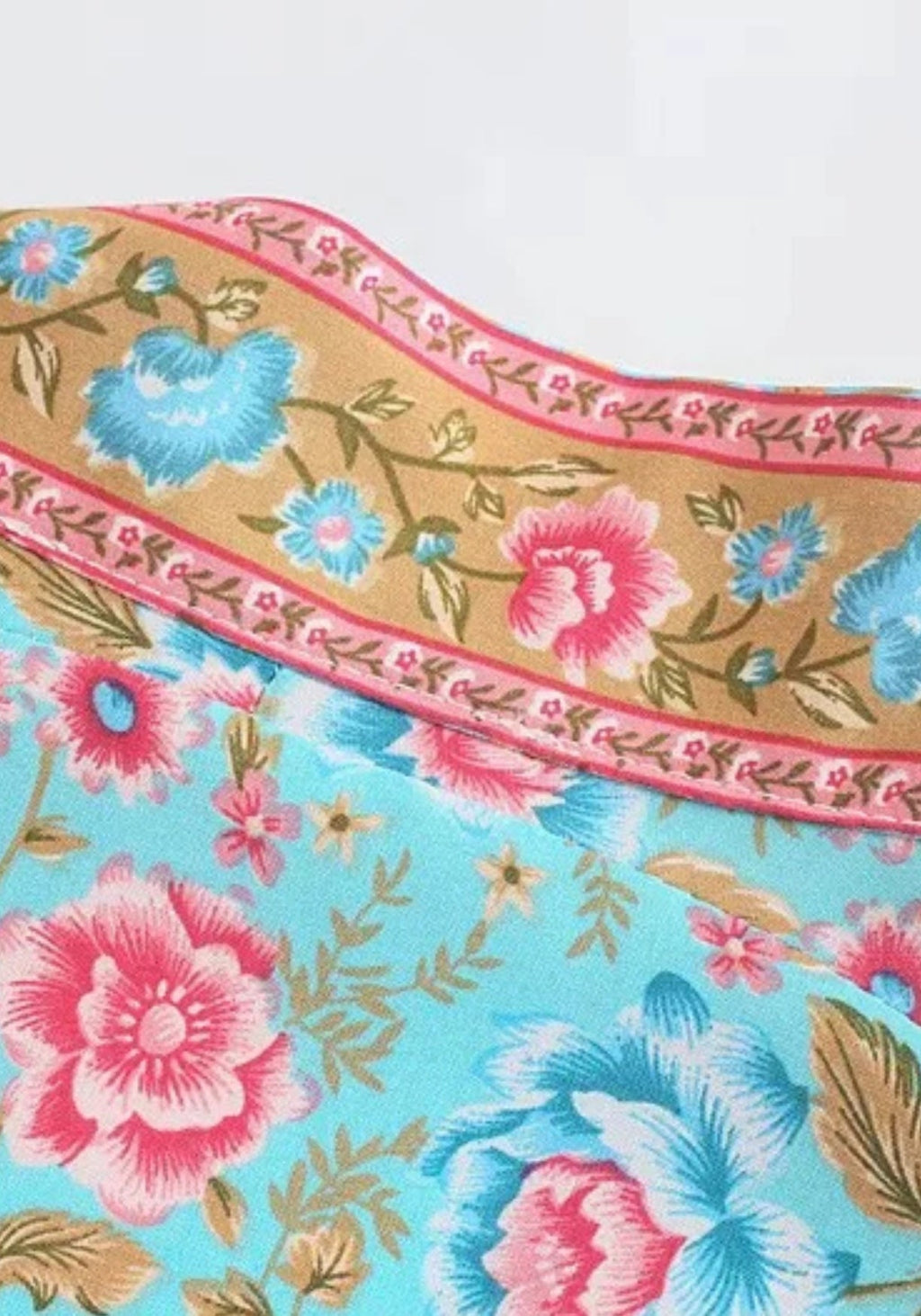 Kimono Femme en Coton Floral | Élégant Kimono Long d'Été Plage 5