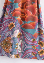 Kimono Femme en Coton Rayonne | Long Ample avec Motif Cosmique Coloré 5