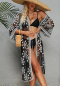 Kimono Femme en Dentelle Aérien | Élégant et Transparent pour Plage ou Soirée 0