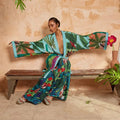 Kimono Femme en Polyester Vert | Élégant Kimono Long Japonais | Style Polyvalent 0