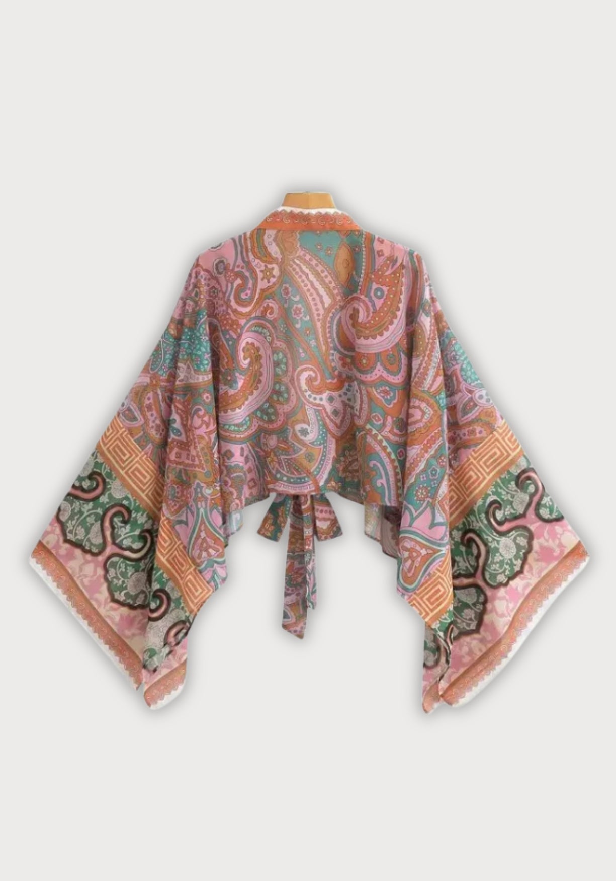 Kimono Femme en Polyester | Élégant Kimono Japonais Court Multicolore 1