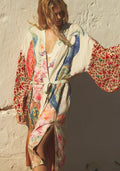 Kimono Femme en Polyester | Élégant Kimono Long de Plage Bohème-Chic pour Été 0
