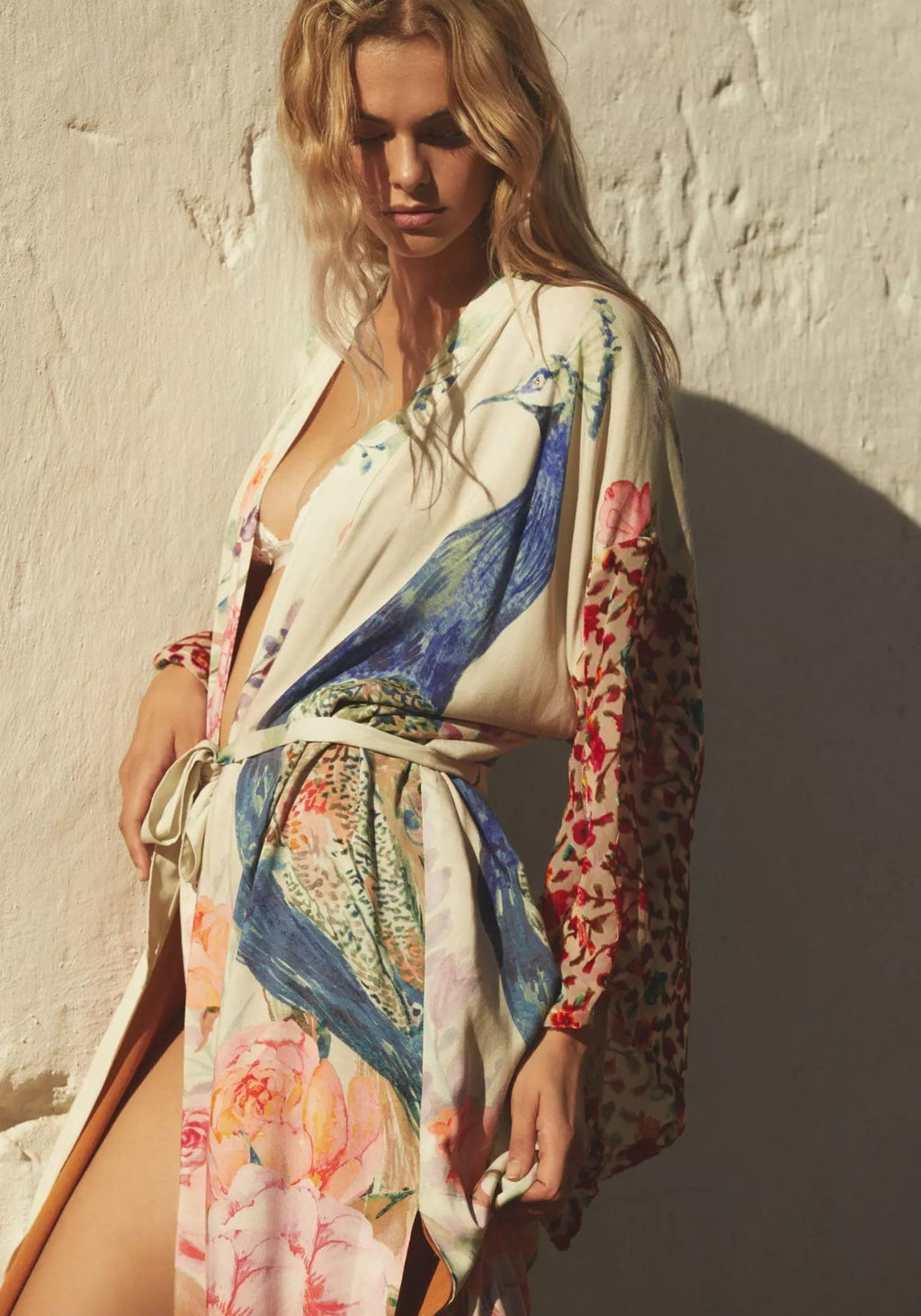 Kimono Femme en Polyester | Élégant Kimono Long de Plage Bohème-Chic pour Été 1