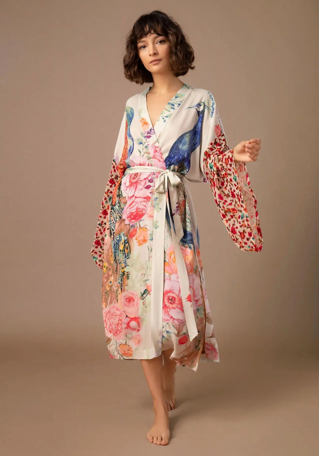 Kimono Femme en Polyester | Élégant Kimono Long de Plage Bohème-Chic pour Été 2