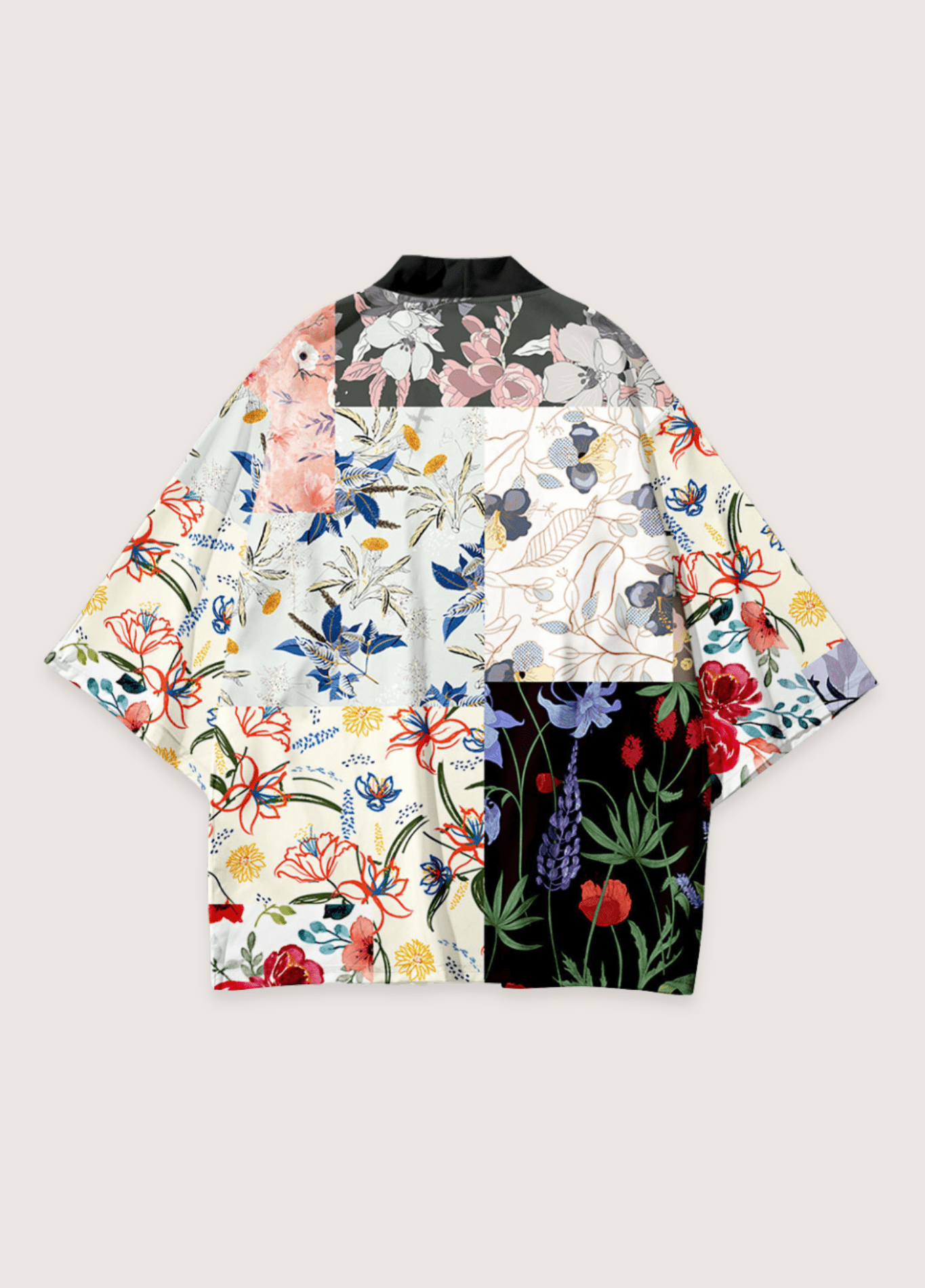 Kimono Floral Unisexe en Polyester | Élégant et Ample pour Saisons Intermédiaires 0