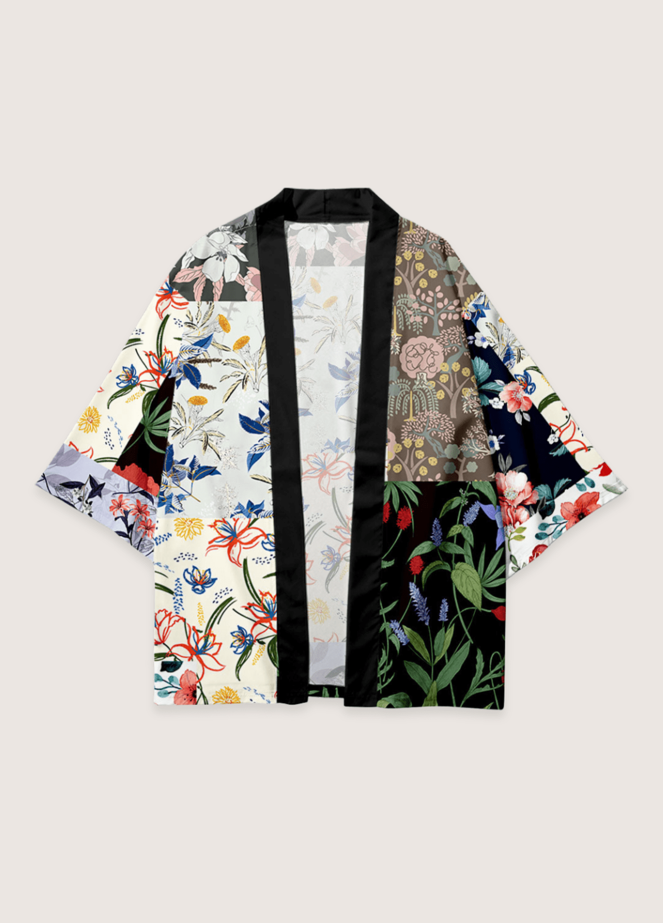 Kimono Floral Unisexe en Polyester | Élégant et Ample pour Saisons Intermédiaires 1
