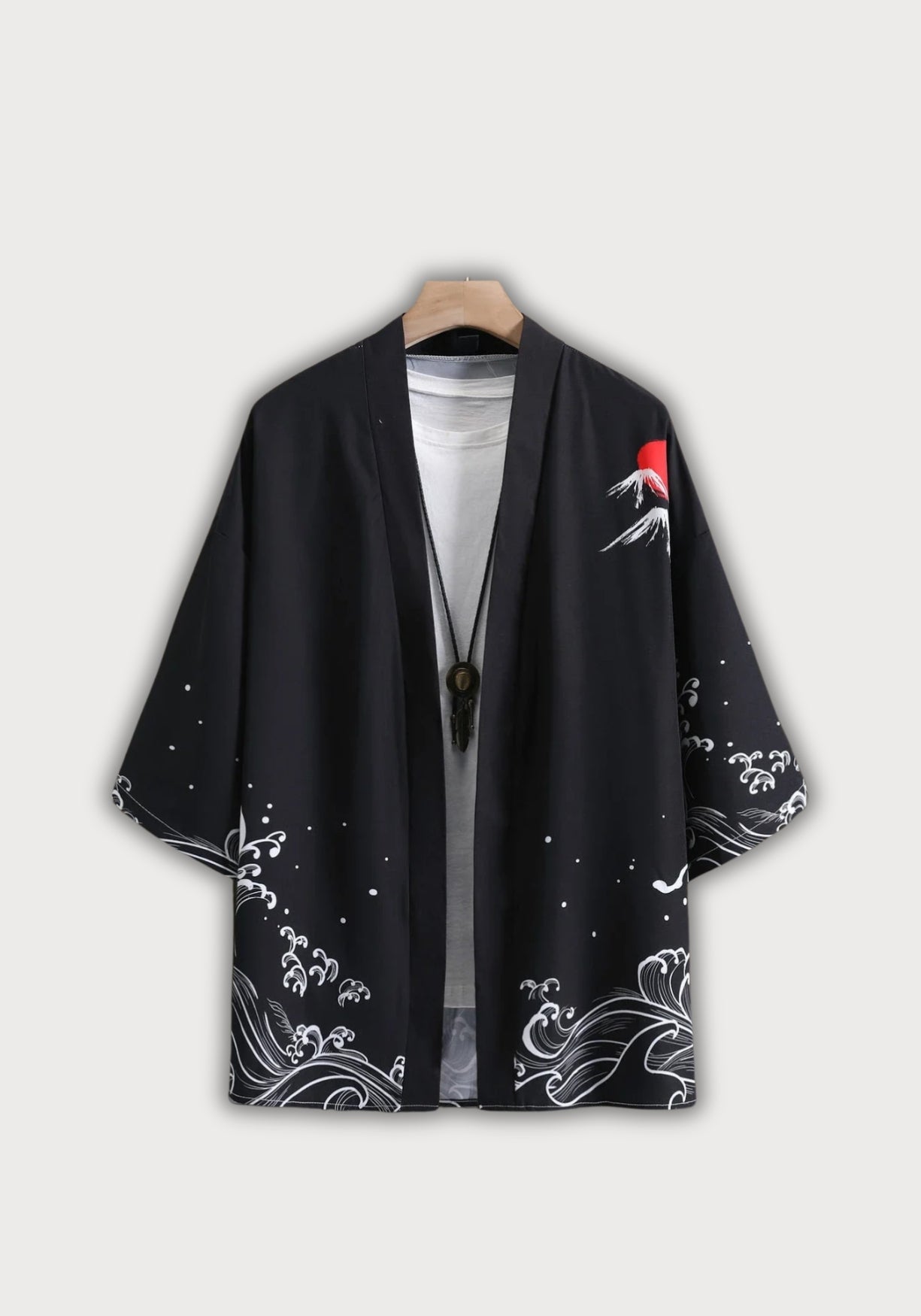 Kimono Homme Japonais en Polyester | Élégant Veste Légère d'Été 0