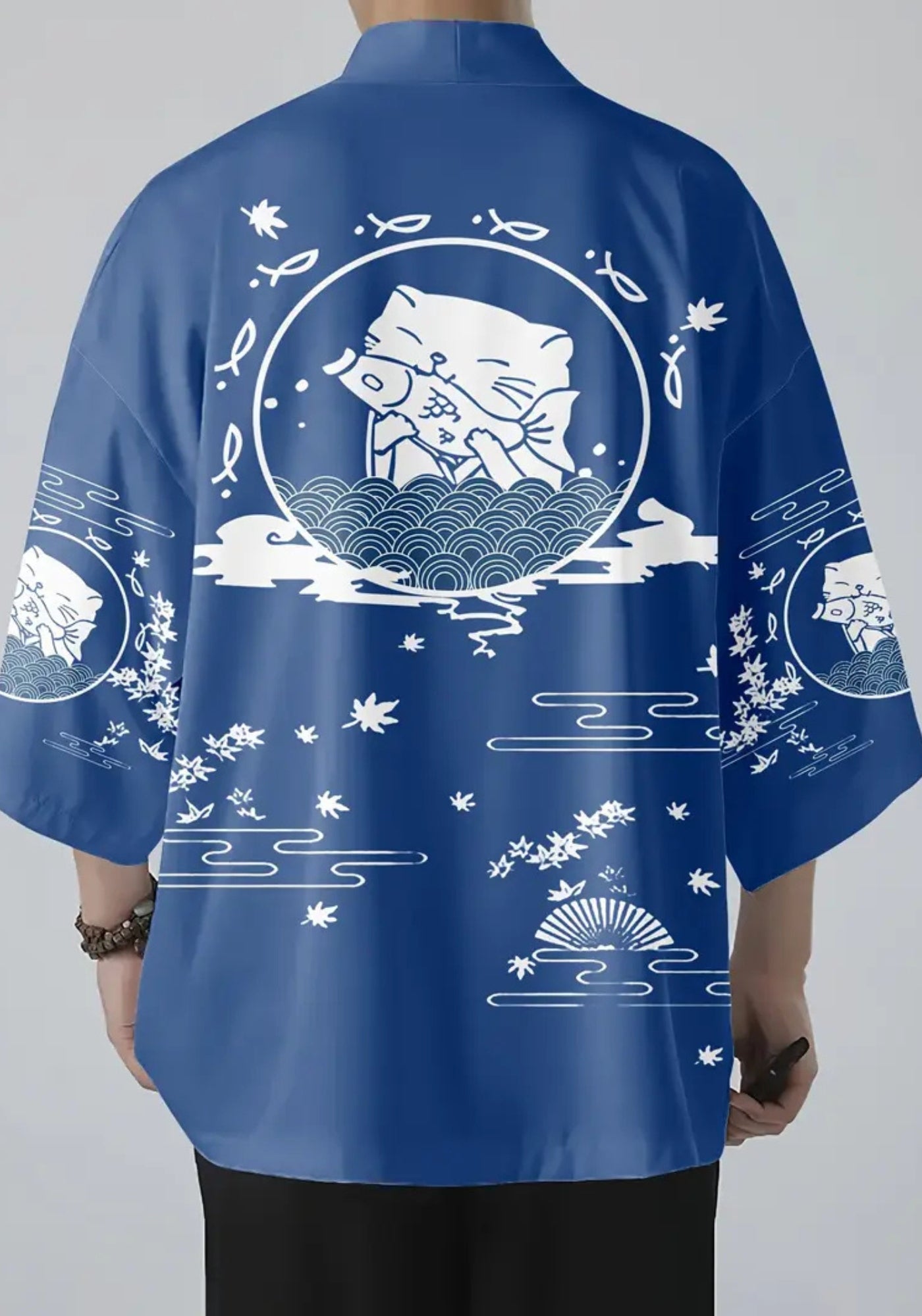 Kimono Homme Japonais en Polyester | Élégant et Confortable Style Urbain 4