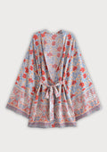Kimono Japonais Femme Viscose Court | Élégant Floral Chic pour Été 0