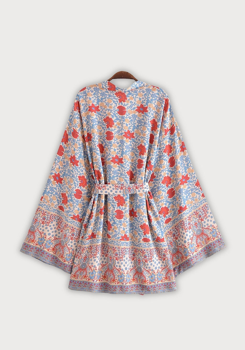 Kimono Japonais Femme Viscose Court | Élégant Floral Chic pour Été 1