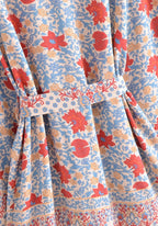 Kimono Japonais Femme Viscose Court | Élégant Floral Chic pour Été 3