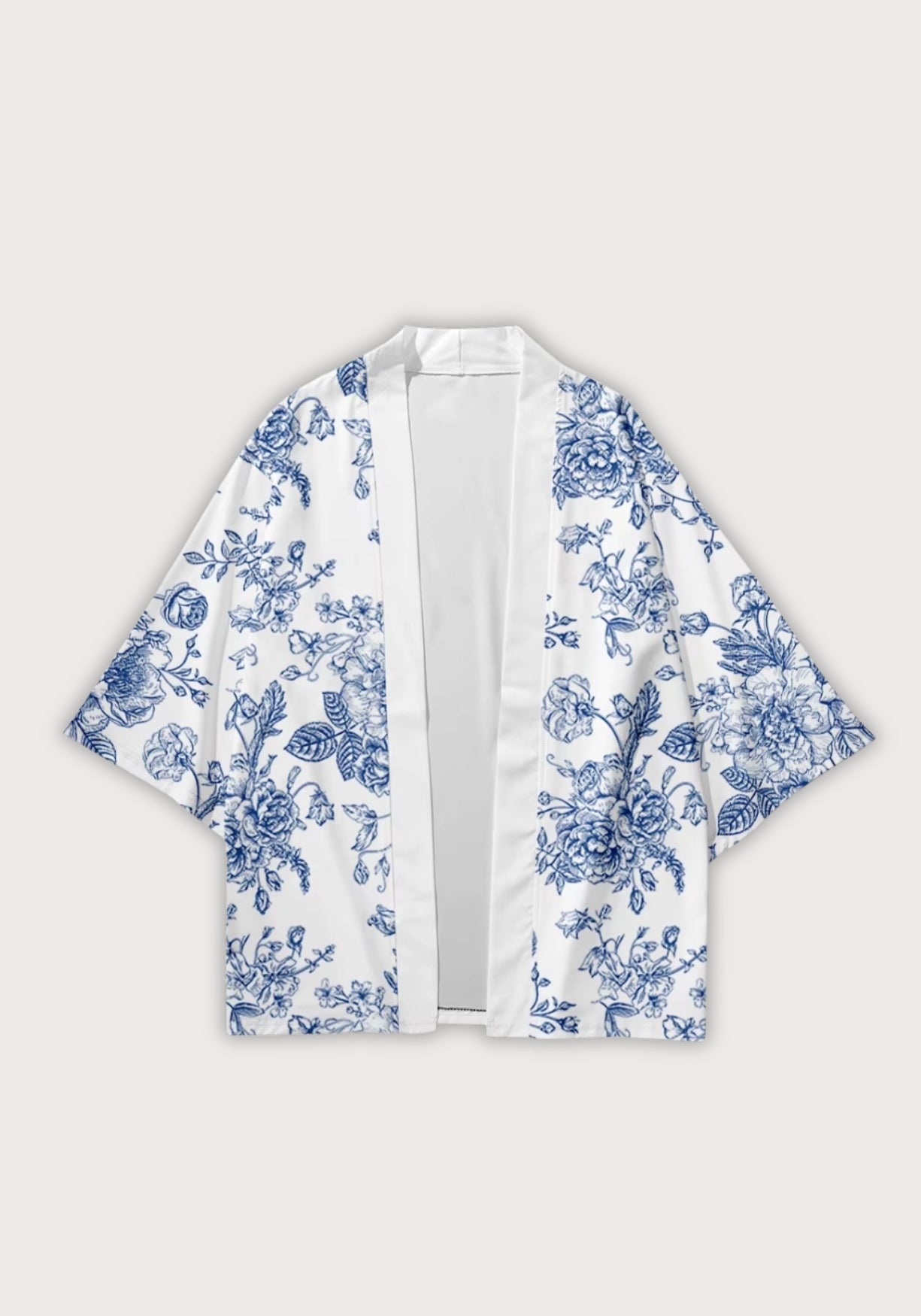 Kimono Japonais Homme Floral | Élégant Décontracté en Polyester 0