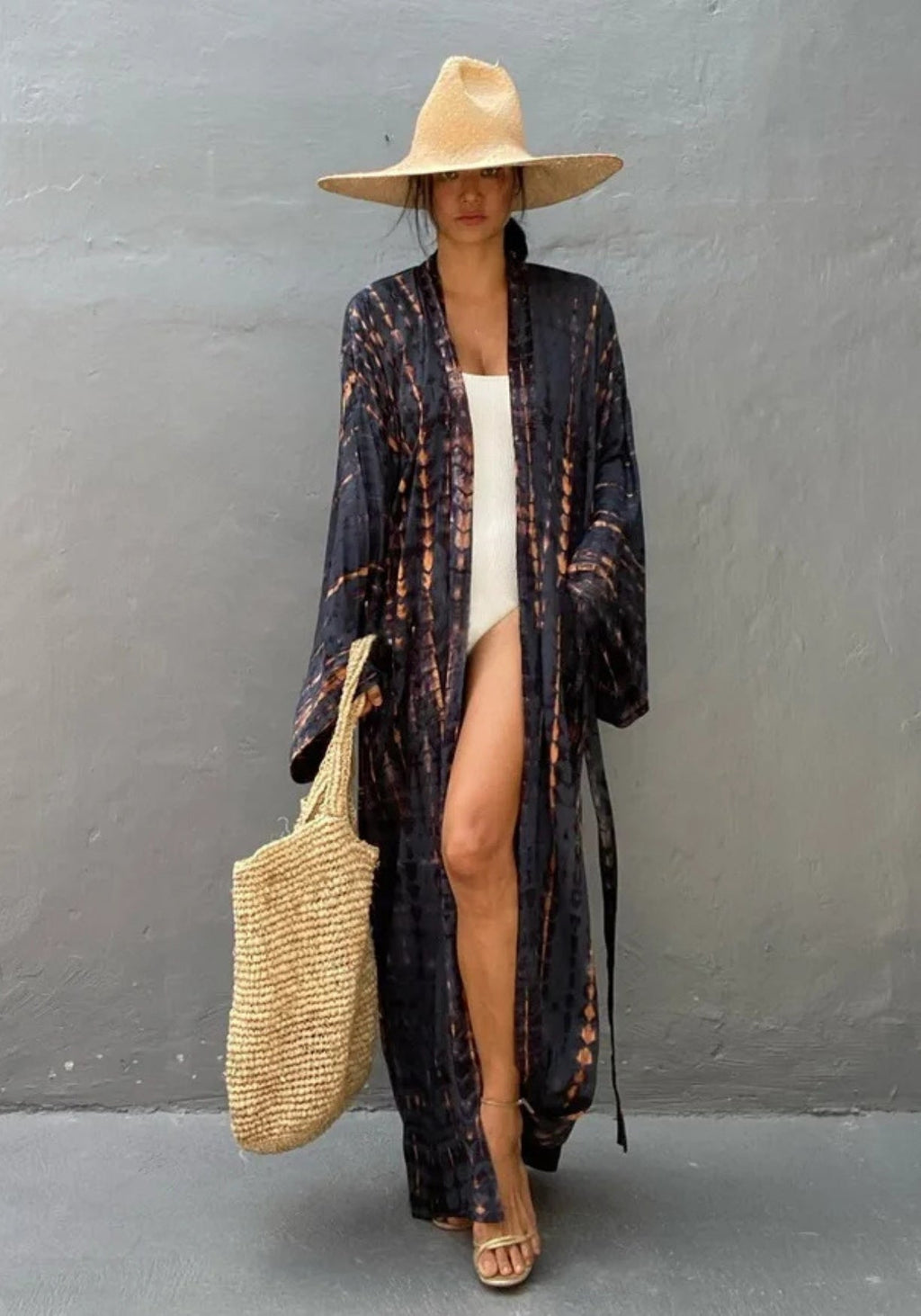 Kimono Long Femme en Polyester | Élégant et Bohème pour Plage d'Été 7