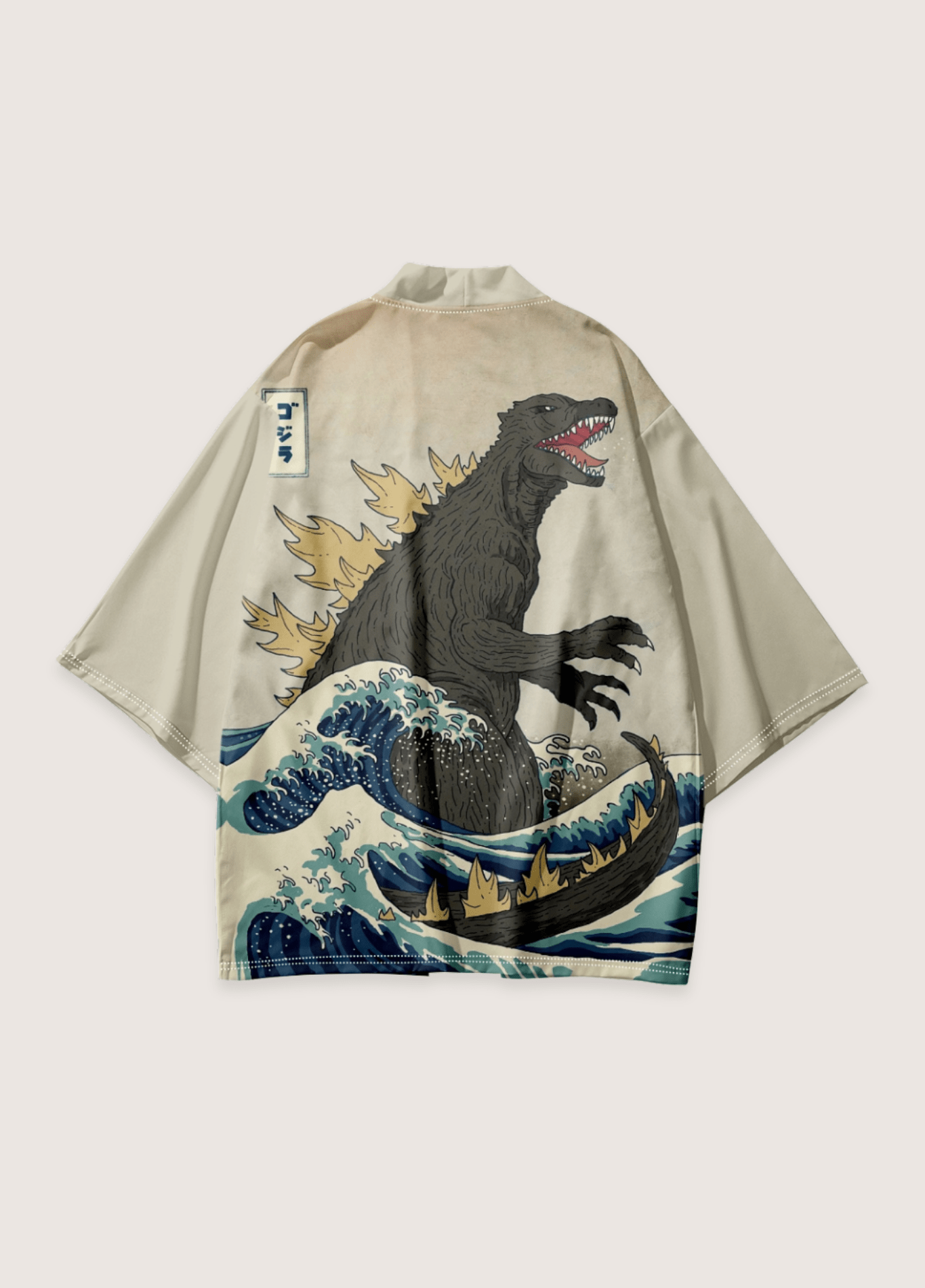 Kimono Unisexe Japonais en Polyester | Style Contemporain avec Imprimé Godzilla 0