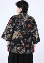 Kimono Unisexe en Coton Patchwork | Élégant Veste Japonaise à Motifs Papillons 2