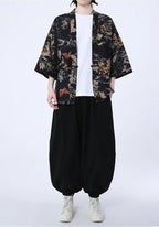 Kimono Unisexe en Coton Patchwork | Élégant Veste Japonaise à Motifs Papillons 3