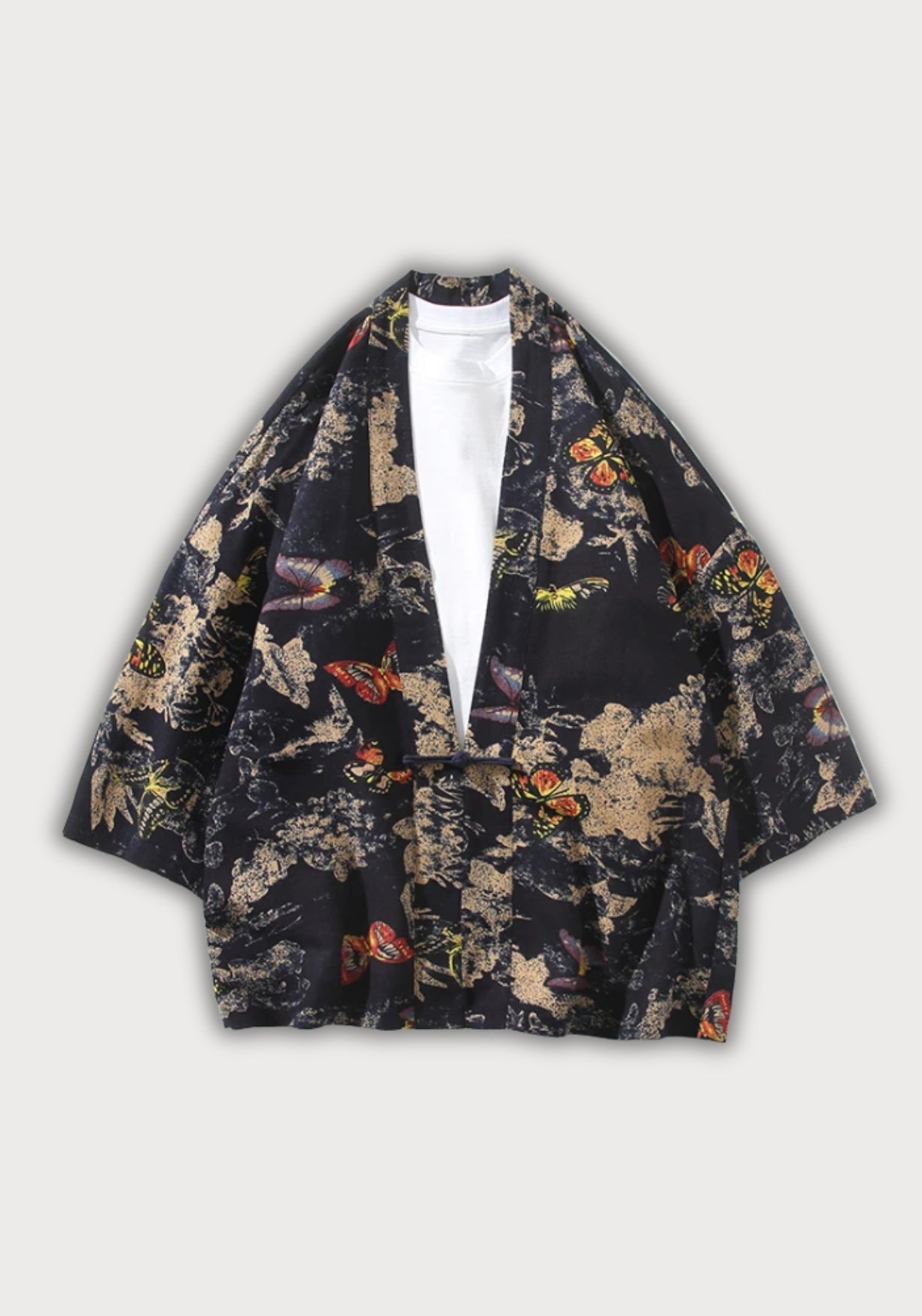 Kimono Unisexe en Coton | Élégant Motif Papillon Coloré | Style Patchwork Moderne 1