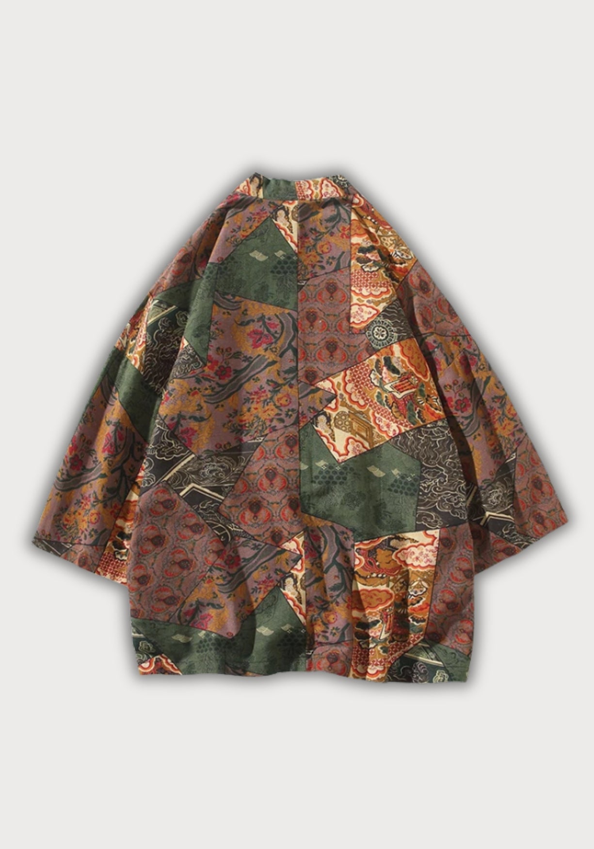 Kimono Unisexe en Coton et Lin | Élégant Patchwork Décontracté Printemps-Été 1