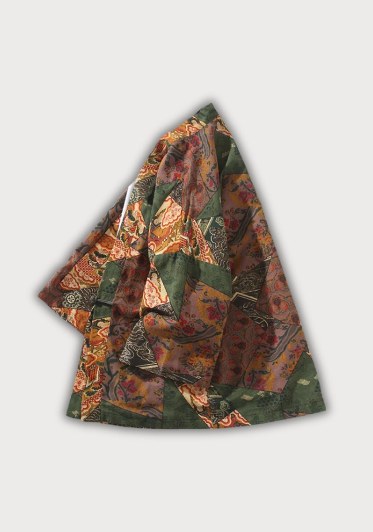 Kimono Unisexe en Coton et Lin | Élégant Patchwork Décontracté Printemps-Été 2