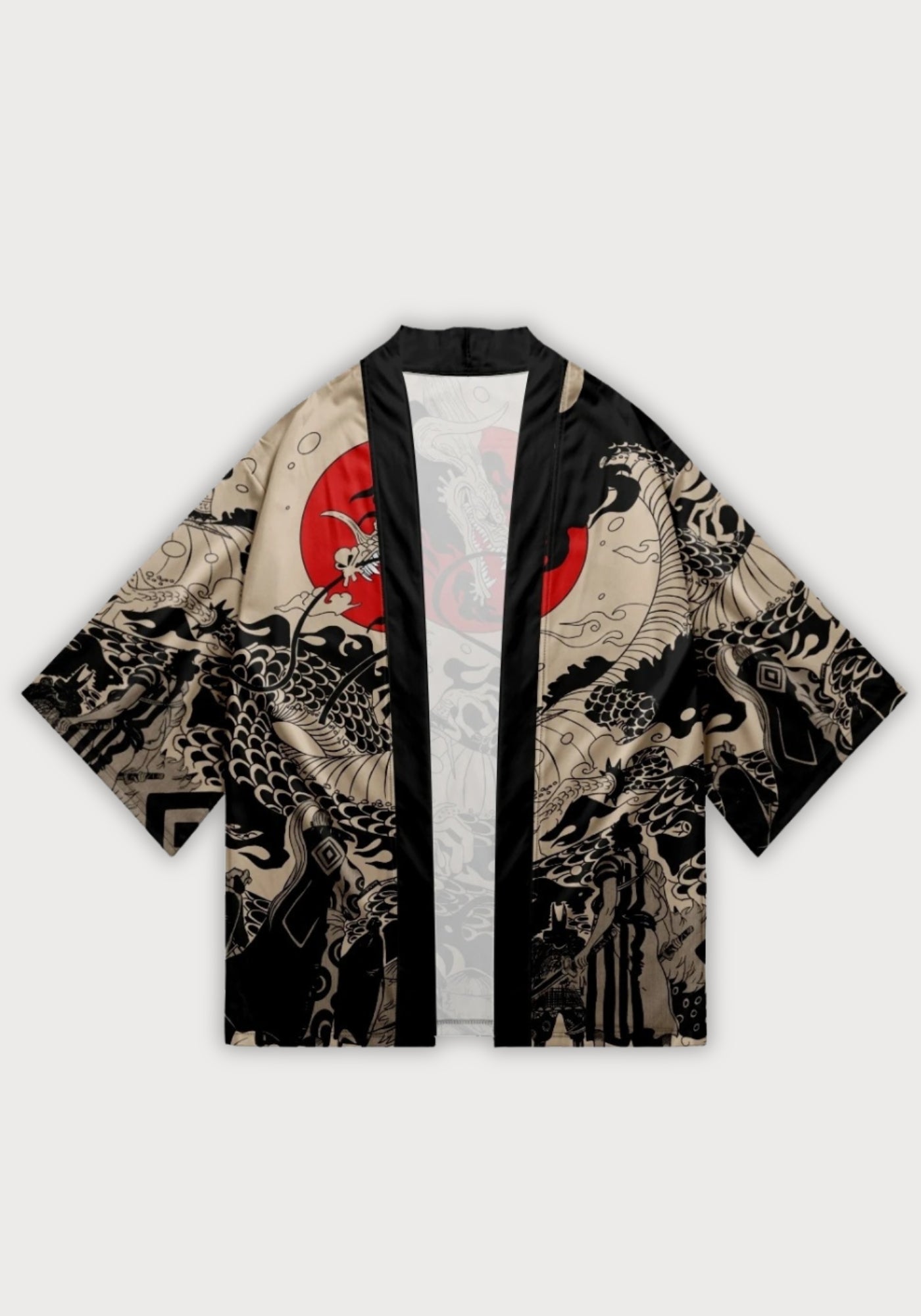 Kimono Unisexe en Polyester | Élégant Kimono Japonais Imprimé Dragon 0