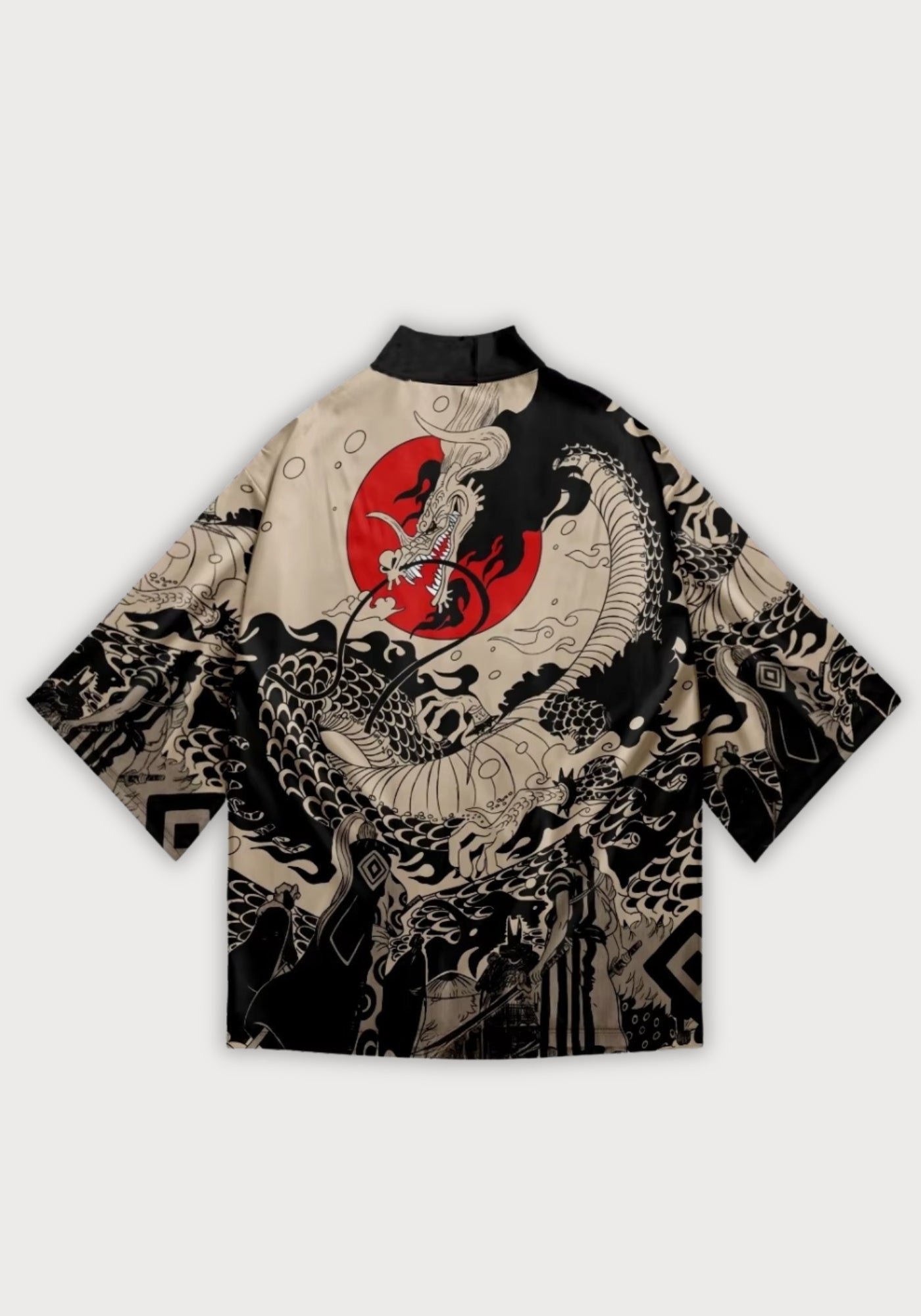 Kimono Unisexe en Polyester | Élégant Kimono Japonais Imprimé Dragon 1